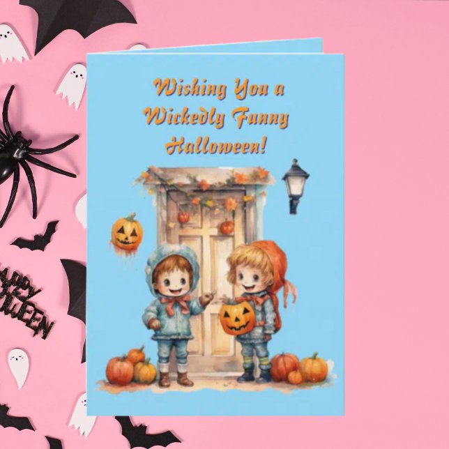 Niños Cute Graciosa foto moderna tarjetas de Hallo (Subido por el creador)