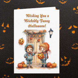 Niños Cute Graciosa foto moderna tarjetas de Hallo