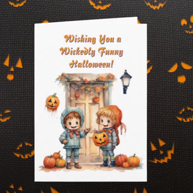 Niños Cute Graciosa foto moderna tarjetas de Hallo (Subido por el creador)