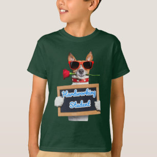 Niños de camiseta de perro gracioso oscuro con est