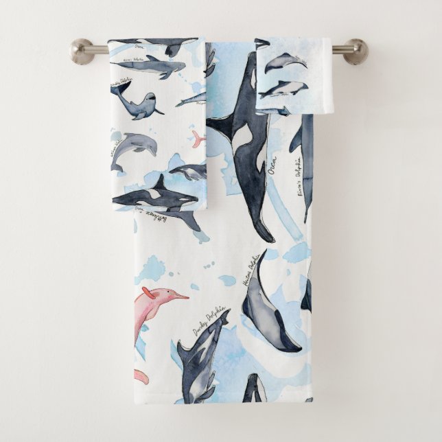 Niños de fiesta temática delfín dibujo acuarela (In situ)