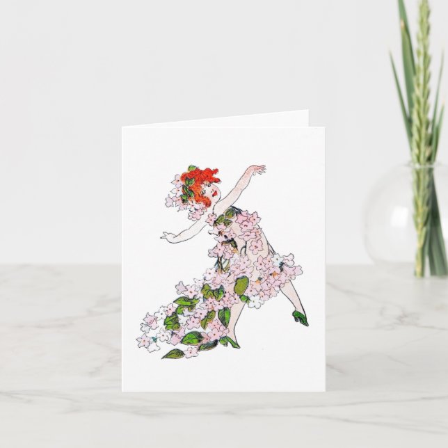 Niños de Flores Vintales Trayendo Arbutus (Anverso)