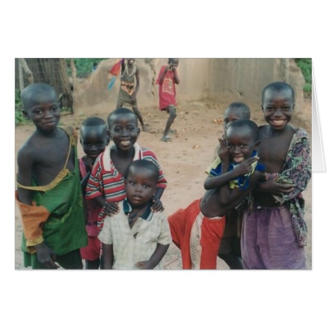 Niños de Gambia (tarjeta de serie del pueblo de (Anverso (Horizontal))