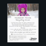 Niños de invierno, niñeras, guarderías, publicidad<br><div class="desc">Niños de invierno,  niñera,  guardería,  volante de publicidad de enfermería por la tienda de tarjetas de visita.</div>