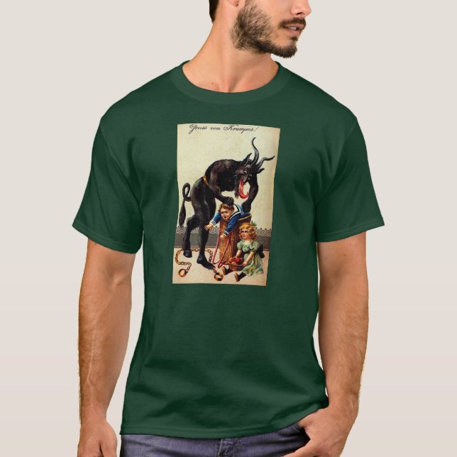 Niños de Krampus en camiseta de Navidades de feria (Anverso)