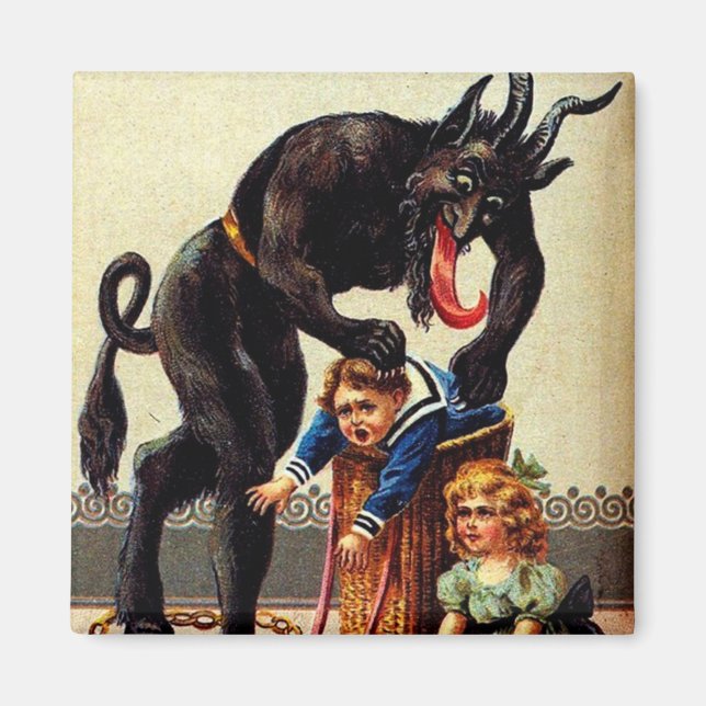 Niños de Krampus en el imán de los Navidades de fe (Frente)