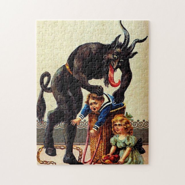 Niños de Krampus en el rompecabezas de Navidades d (Vertical)