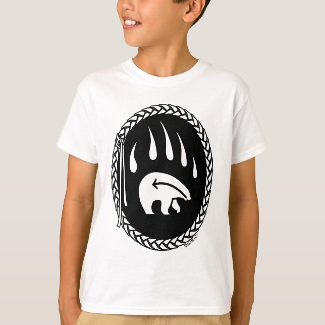 Niños de la camiseta de los niños del arte del oso (Anverso)