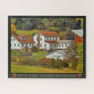 Niños de la escuela Amish de Puzzle Puzzle Caminan