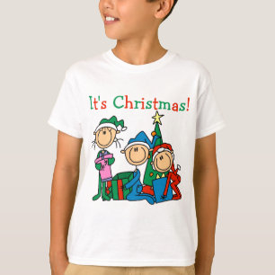 Niños de la figura del palo Son camisetas y regalo