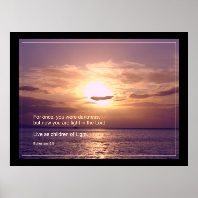 Niños de la luz IMPRESIÓN de Eph.5:8 POSTER (Frente)