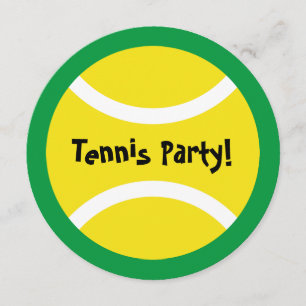Niños de la ronda tenis tema Invitaciones para fie