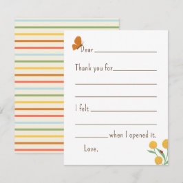 Niños de Maravillas Naturales Nota de Agradecimien