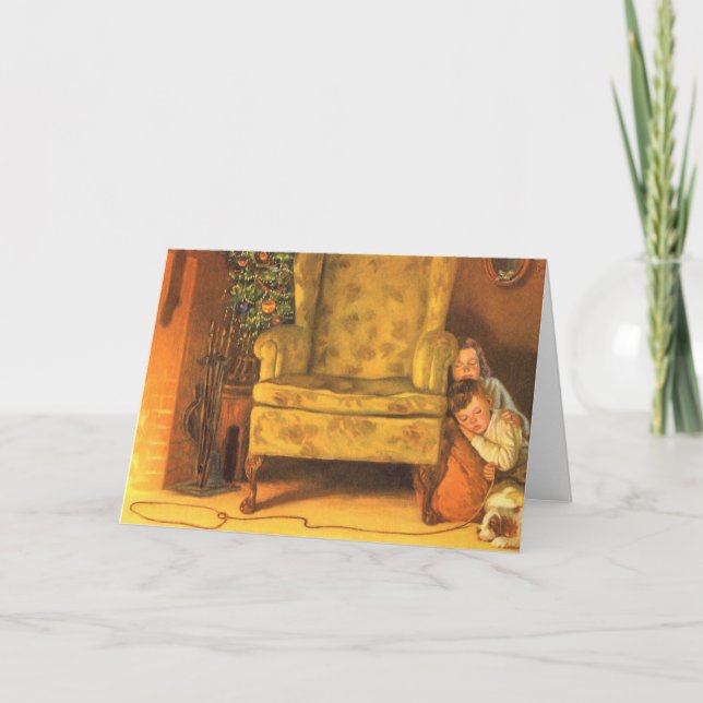 Niños de Navidad añejos esperando a Papá Noel (Anverso)