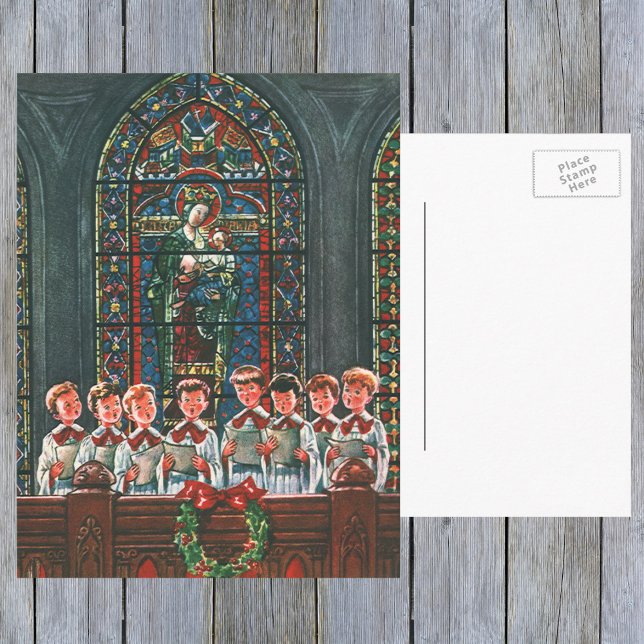 Niños de Navidad ventilado cantando coro en la igl (Subido por el creador)