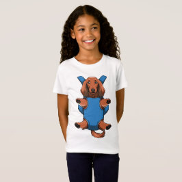 Niños de pelo largo de la camiseta del portador
