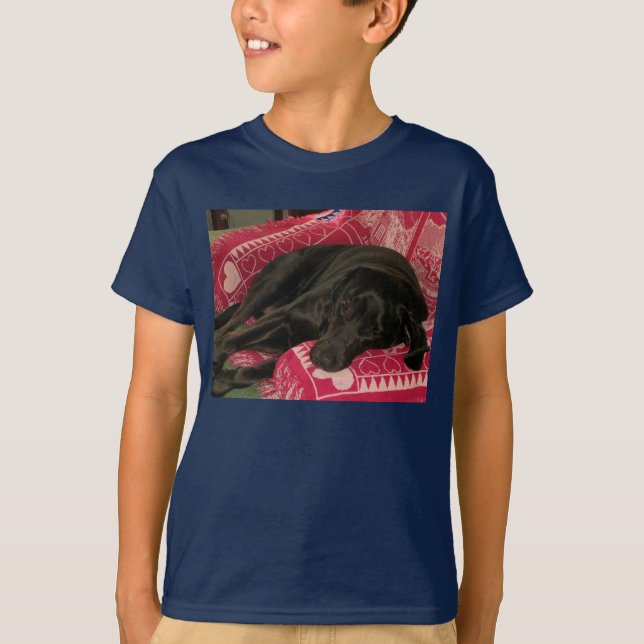 Niños de perro dormidos camiseta oscura (Anverso)