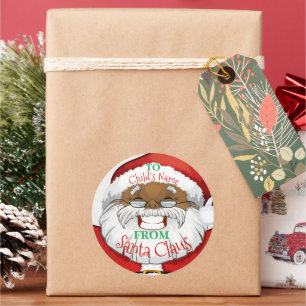 Niños de Santa Claus Etiquetas de regalo de Navid