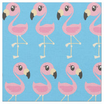 Niños de tela de tela tropical rosa Flamingo Cute