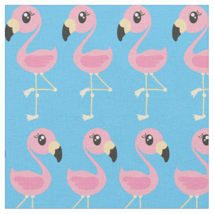 Niños de tela de tela tropical rosa Flamingo Cute