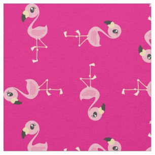 Niños de tela de tela tropical rosa Flamingo Cute