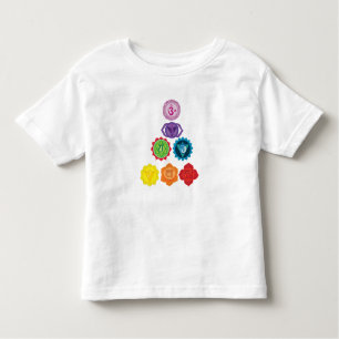 Niños de yoga, camiseta de bebé de siete Chakra