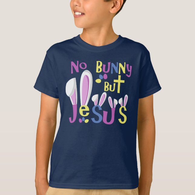 Niños del camisetas de Pascua - ningún conejito (Anverso)