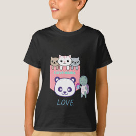 Niños del gato de la camiseta