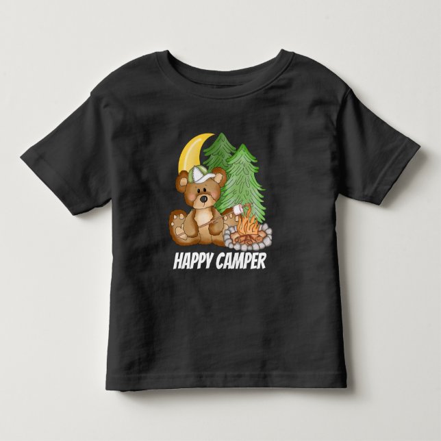 Niños del oso del camper felices unisex camiseta d (Anverso)