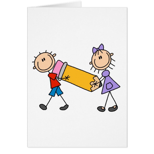 Niños del palillo con el lápiz (Frente)