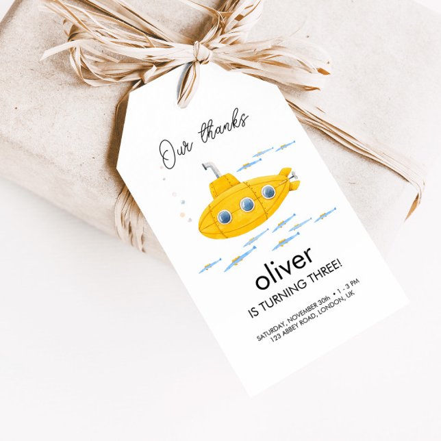 Niños del Submarino Amarillo Cumpleaños etiqueta d (Subido por el creador)