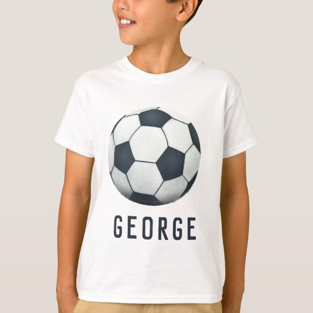 Niños Deportes de la Jersey del Fútbol Azul Modern (Anverso)