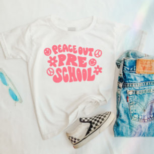 Niños despacio camiseta preescolar con rosado