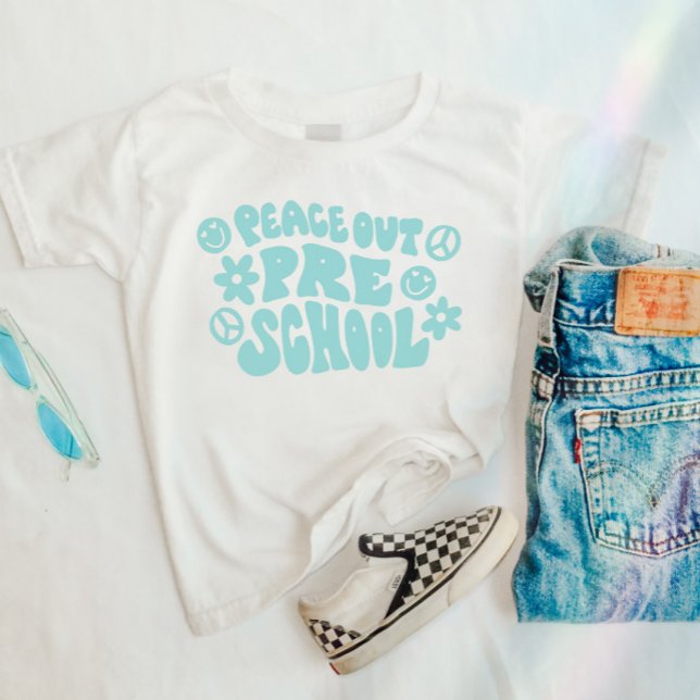 Niños despacio camiseta preescolar con Verde azula (Subido por el creador)