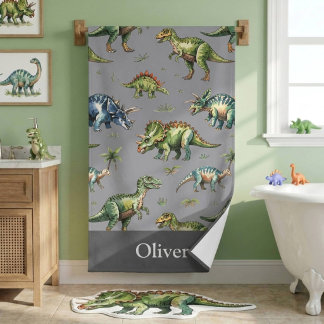 Niños Dinosaurio Acuarela Lindo & Nombre Kids