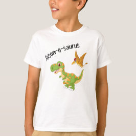 Niños Dinosaurios T-Rex Añadir nombre a camiseta