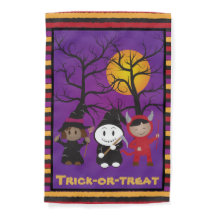 Niños disfrazados Bandera de Trick-or-Treat de Hal