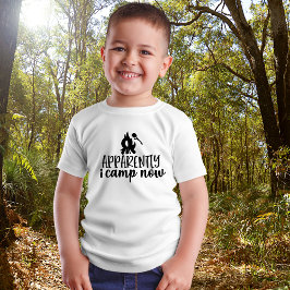 Niños divertidos acampando camiseta
