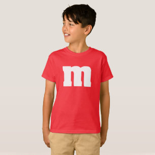 Niños divertidos M y camisa del caramelo de M