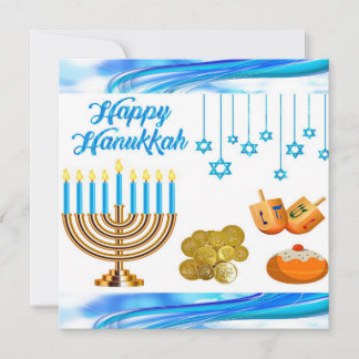 Niños divertidos Monedas de tarjetas de Chanukah d