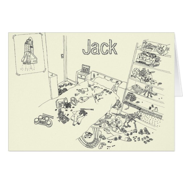 Niños divertidos y desordenados Dormitorio Jack Co (Anverso (Horizontal))