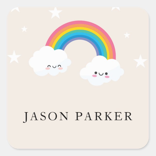 Niños educados Pegatinas del arcoiris (Anverso)