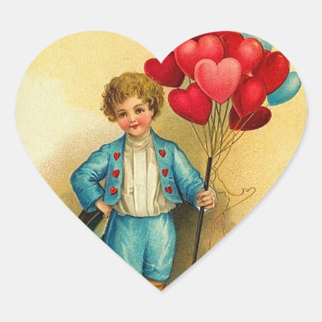 Niños educados Pegatinas del corazón de San Valent (Anverso)