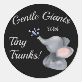 "Niños elefantes pequeños y pequeños pegatinas