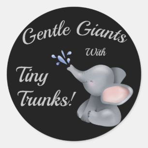 "Niños elefantes pequeños y pequeños pegatinas