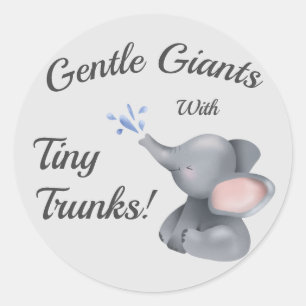 "Niños elefantes pequeños y pequeños pegatinas