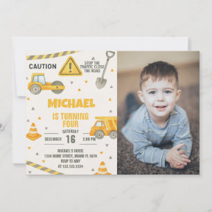 Niños en construcción Invitación de cumpleaños
