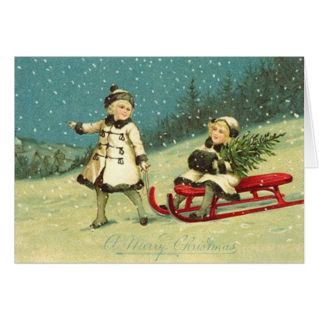 Niños en invierno (Anverso (Horizontal))