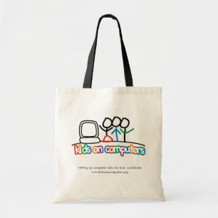 Niños en la bolsa de asas de los ordenadores