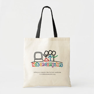 Niños en la bolsa de asas de los ordenadores